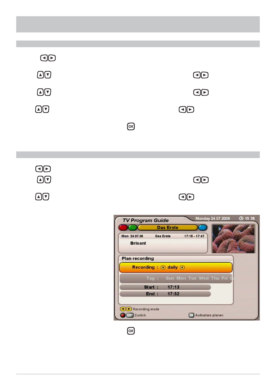 Epg - electronic programme guide | Kathrein UFS 712sw User Manual | Page 33 / 72