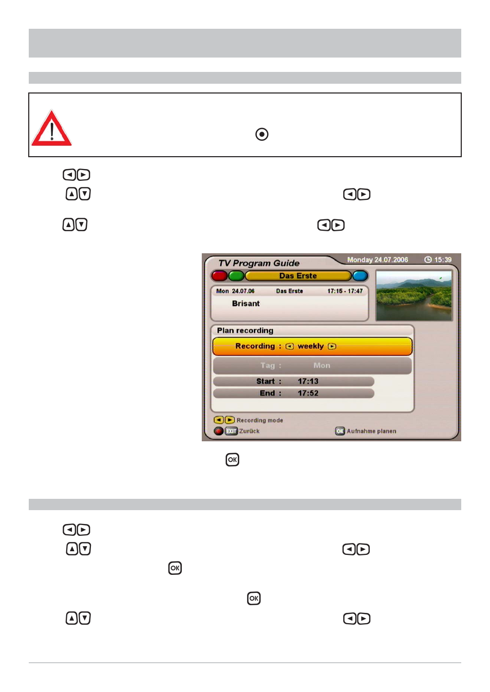 Epg - electronic programme guide | Kathrein UFS 712sw User Manual | Page 34 / 72