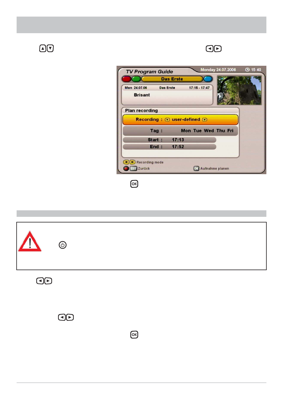 Epg - electronic programme guide | Kathrein UFS 712sw User Manual | Page 35 / 72