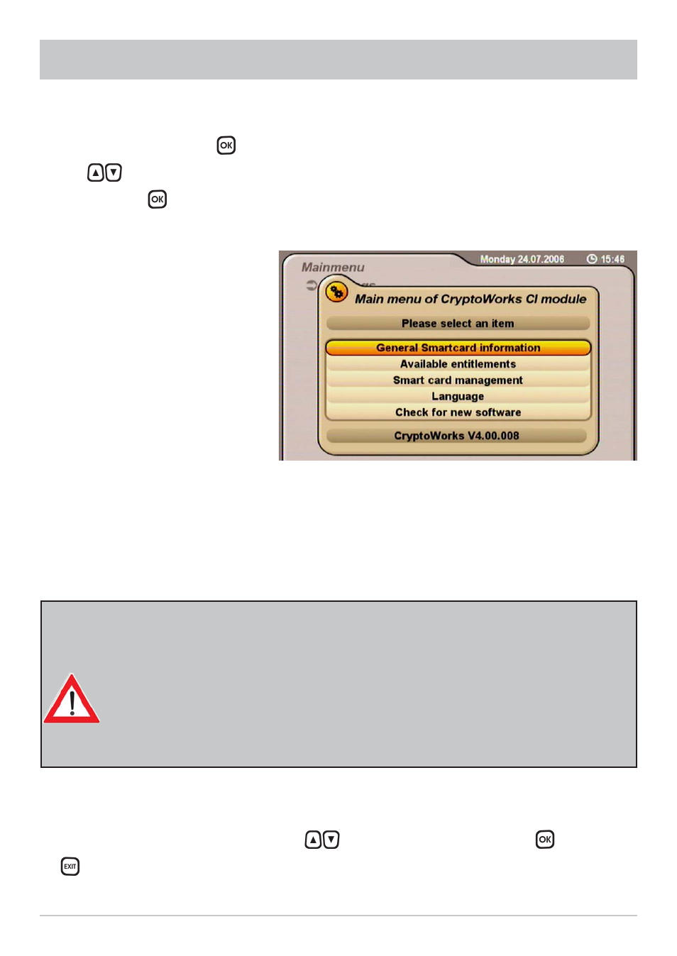 Common interface | Kathrein UFS 712sw User Manual | Page 38 / 72