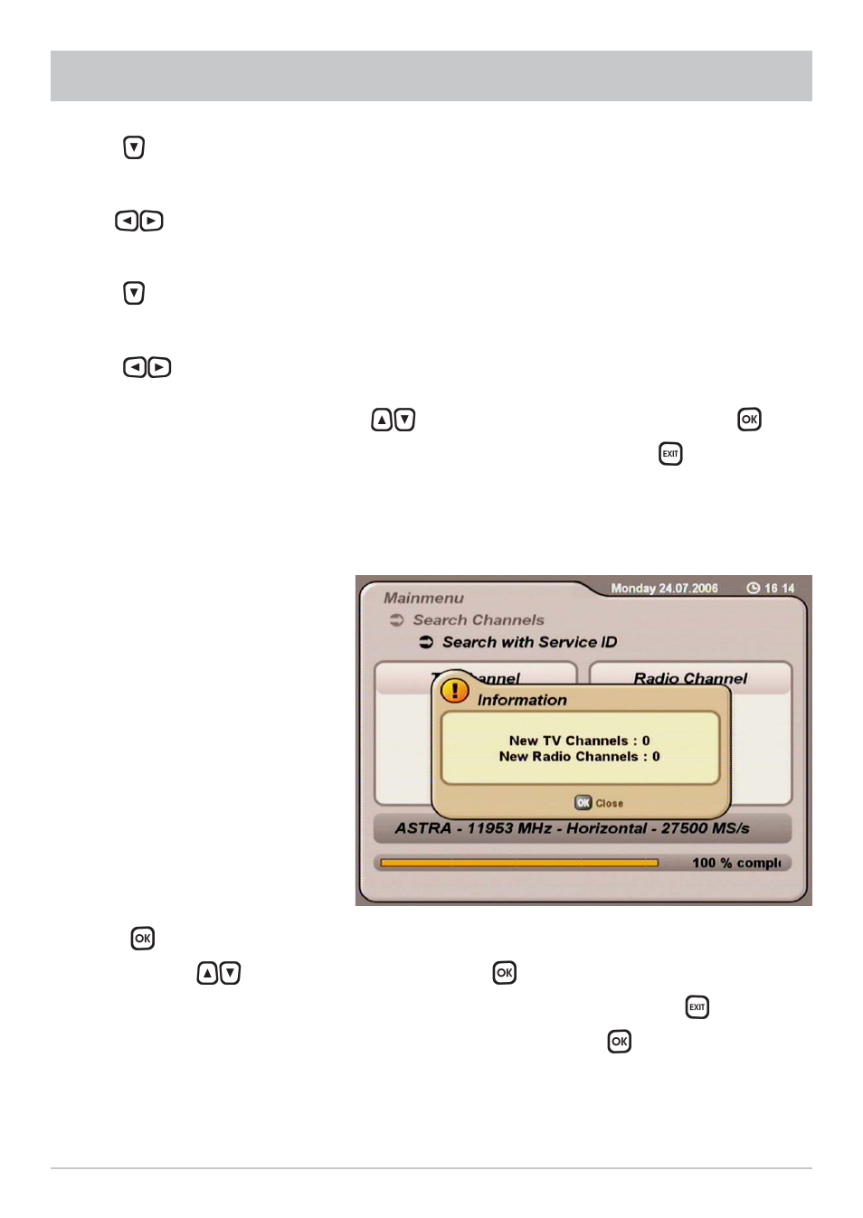 Channel search (channel scan) | Kathrein UFS 712sw User Manual | Page 51 / 72