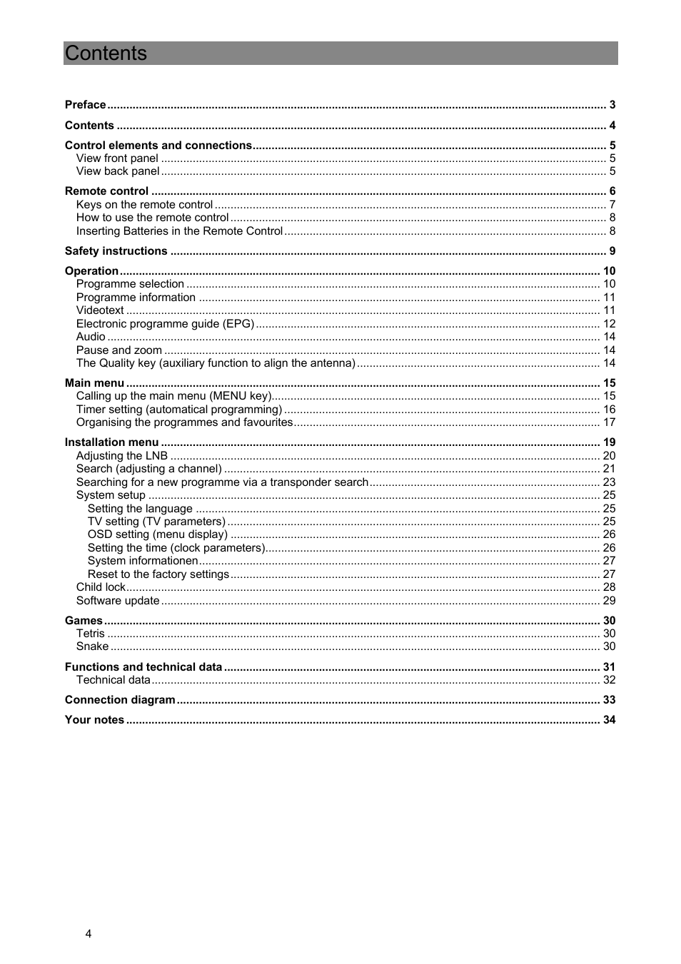 Kathrein Euroline UFE 305/S User Manual | Page 4 / 36