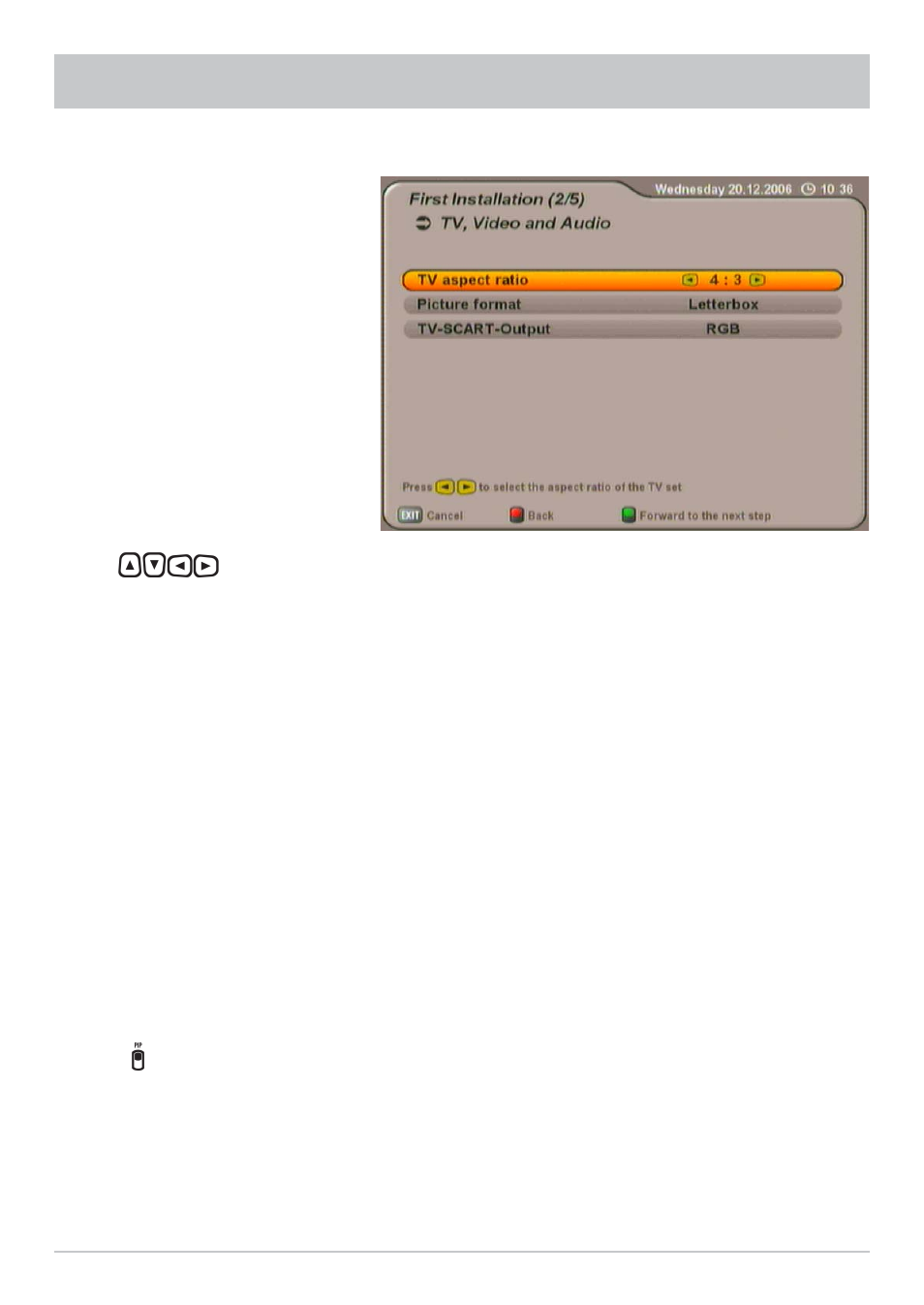 First installation | Kathrein MobiSet 2 Digital CAP 600 User Manual | Page 45 / 60