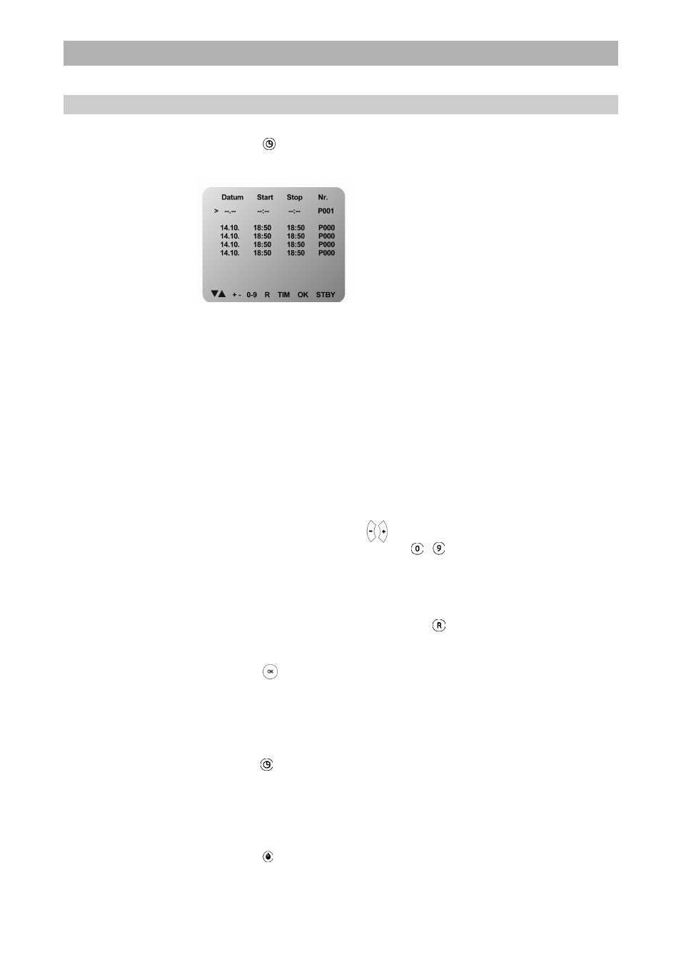 Receiver operation, Timer setting | Kathrein UFD 430 User Manual | Page 13 / 39