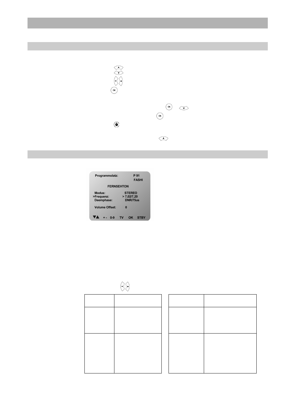 Programming tv programmes, Programme name, The “audio” menu | Kathrein UFD 430 User Manual | Page 23 / 39