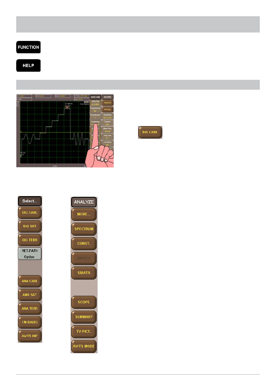 General operation, Touchscreen operation | Kathrein MSK 200/S2 User Manual | Page 10 / 24