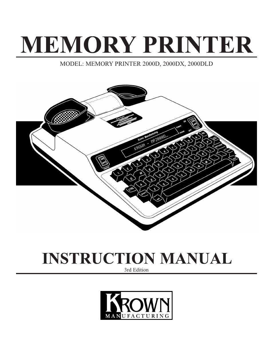 Krown Manufacturing 2000DLD User Manual | 43 pages