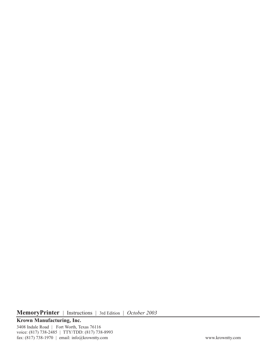 Krown Manufacturing 2000DLD User Manual | Page 2 / 43