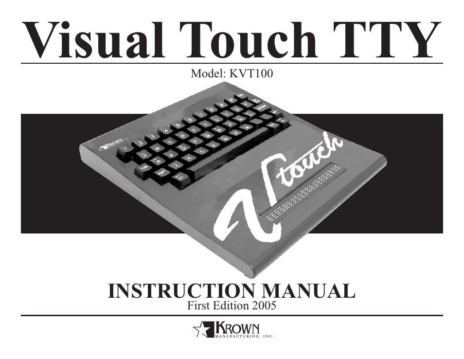 Krown Manufacturing KVT100 User Manual | 34 pages