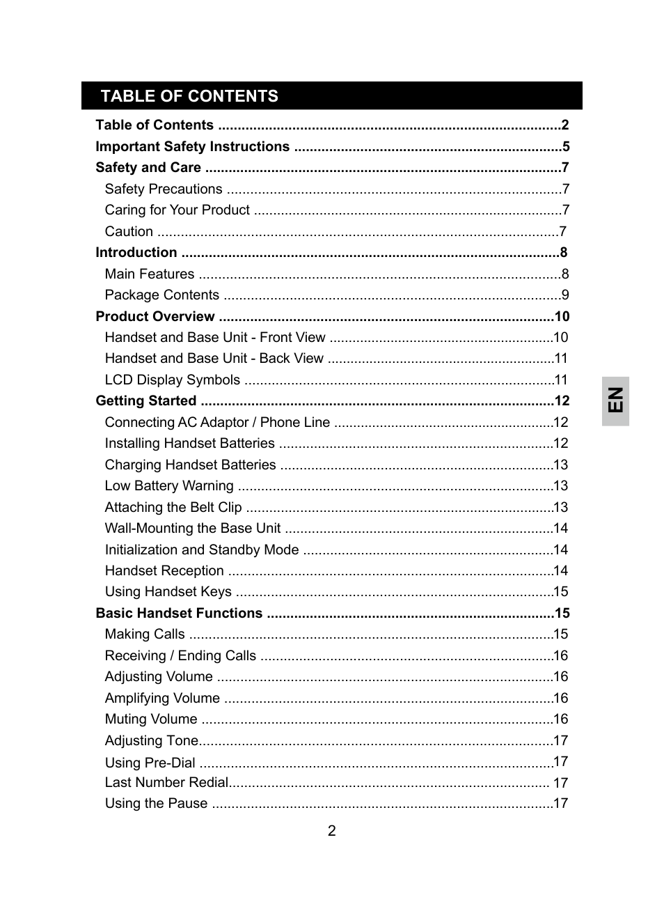 Krown Manufacturing KR2812 User Manual | Page 2 / 40