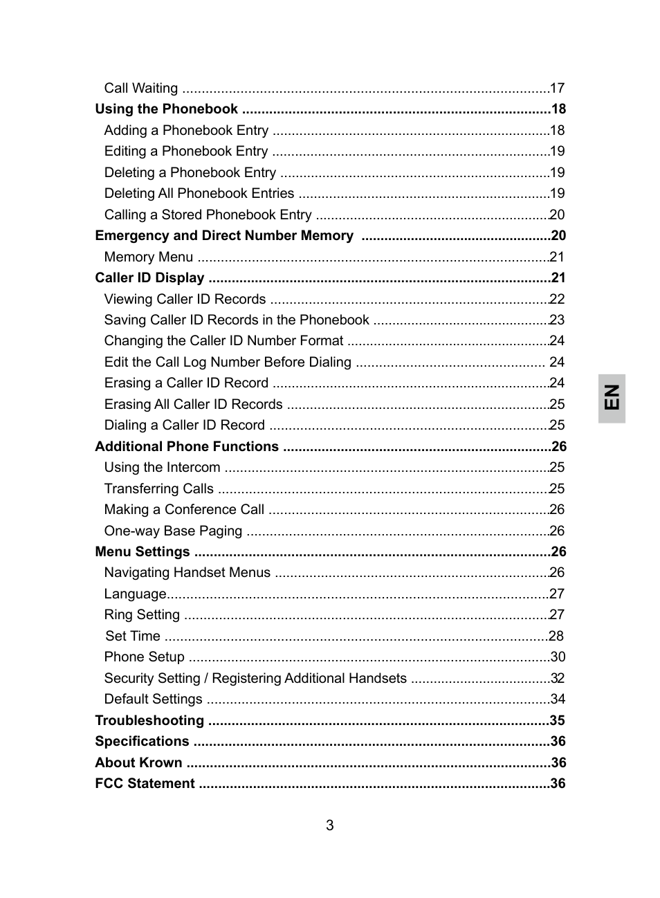 Krown Manufacturing KR2812 User Manual | Page 3 / 40