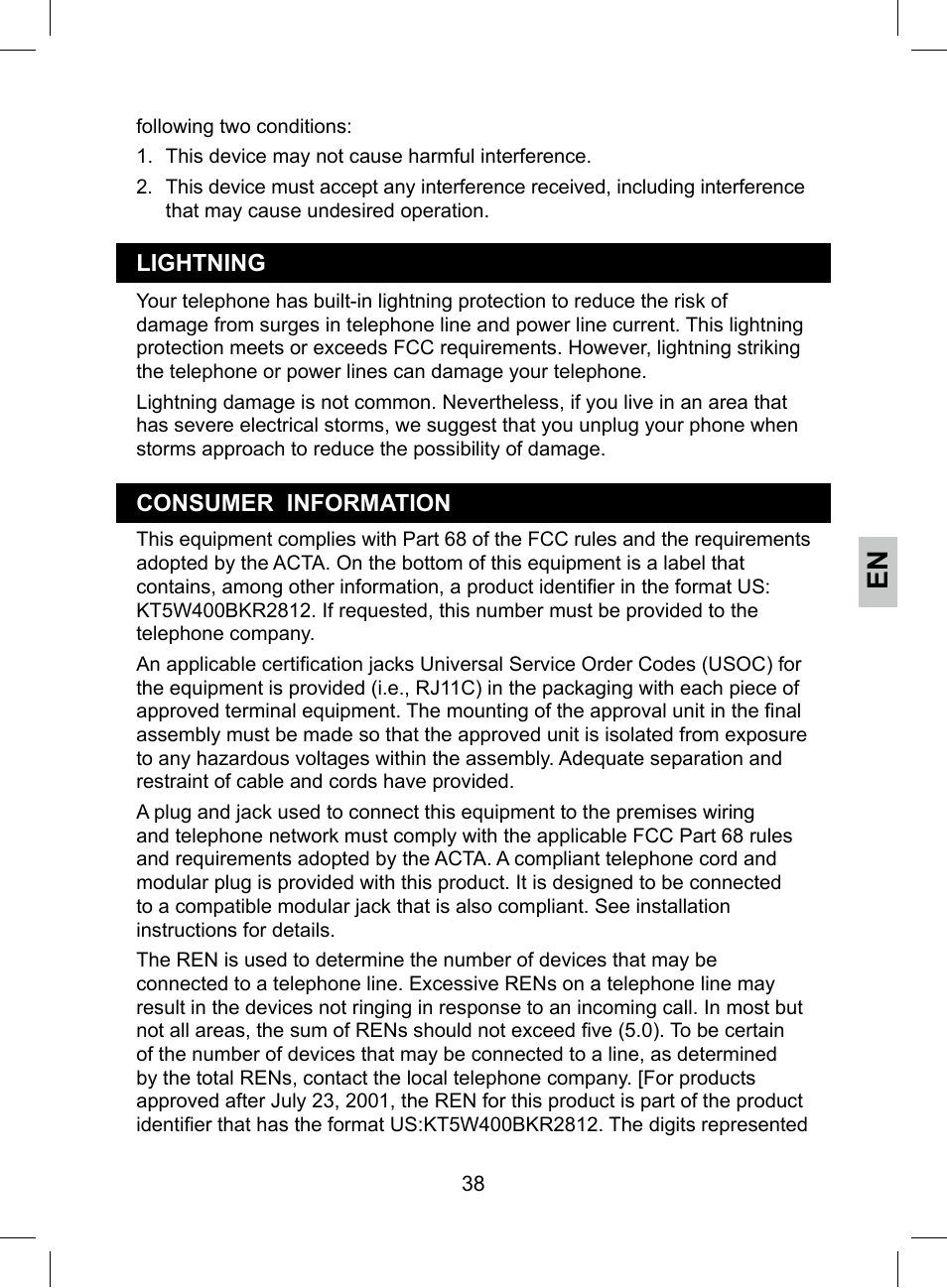 Krown Manufacturing KR2812 User Manual | Page 38 / 40