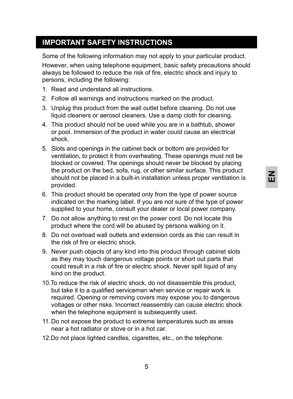 Krown Manufacturing KR2812 User Manual | Page 5 / 40