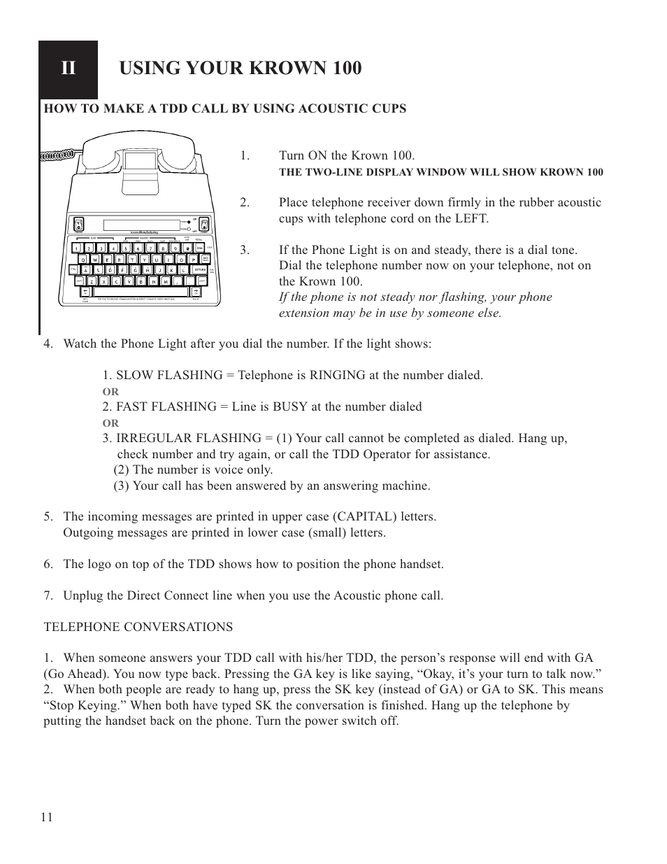Using your krown 100 | Krown Manufacturing Model Krown 100 User Manual | Page 14 / 44