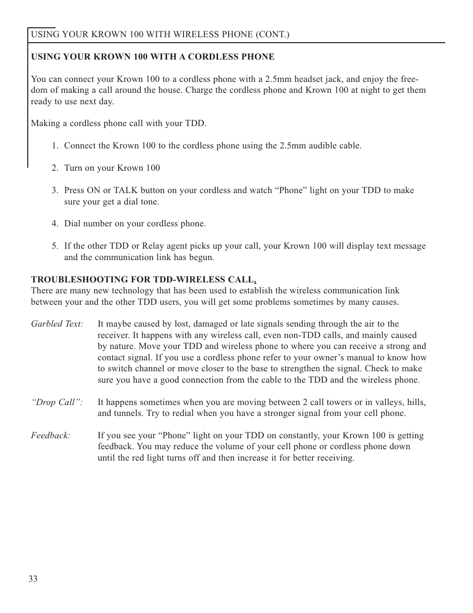 Krown Manufacturing Model Krown 100 User Manual | Page 36 / 44