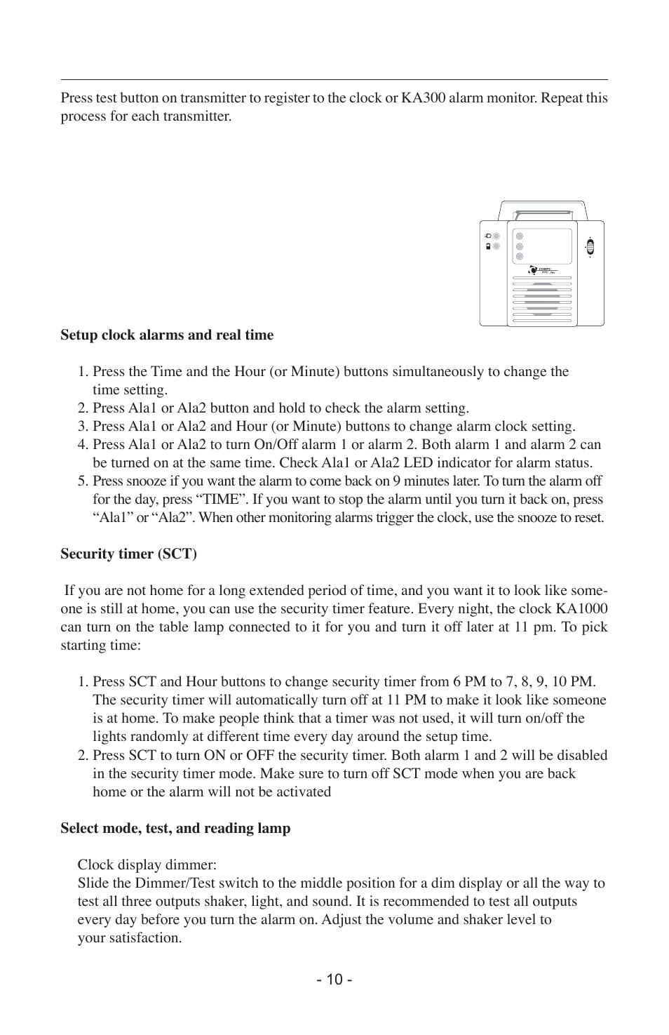Krown Manufacturing KA1000 User Manual | Page 10 / 20