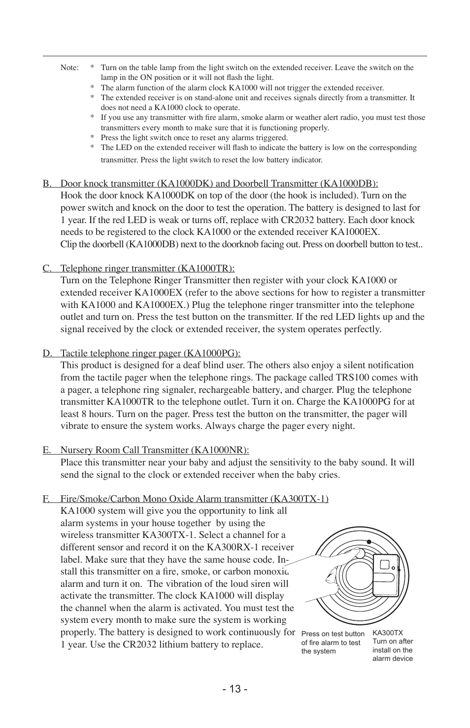 Krown Manufacturing KA1000 User Manual | Page 13 / 20