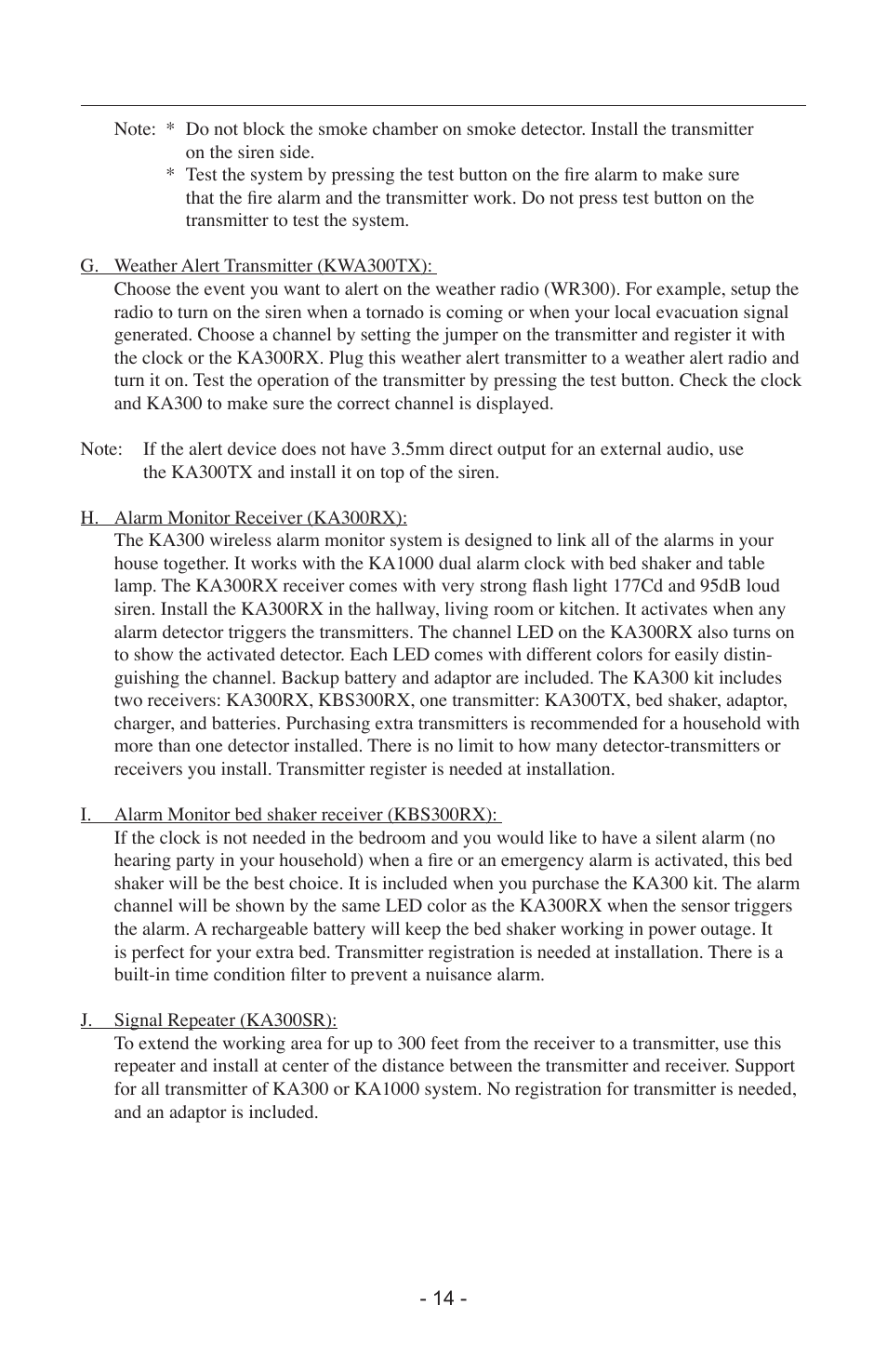 Krown Manufacturing KA1000 User Manual | Page 14 / 20