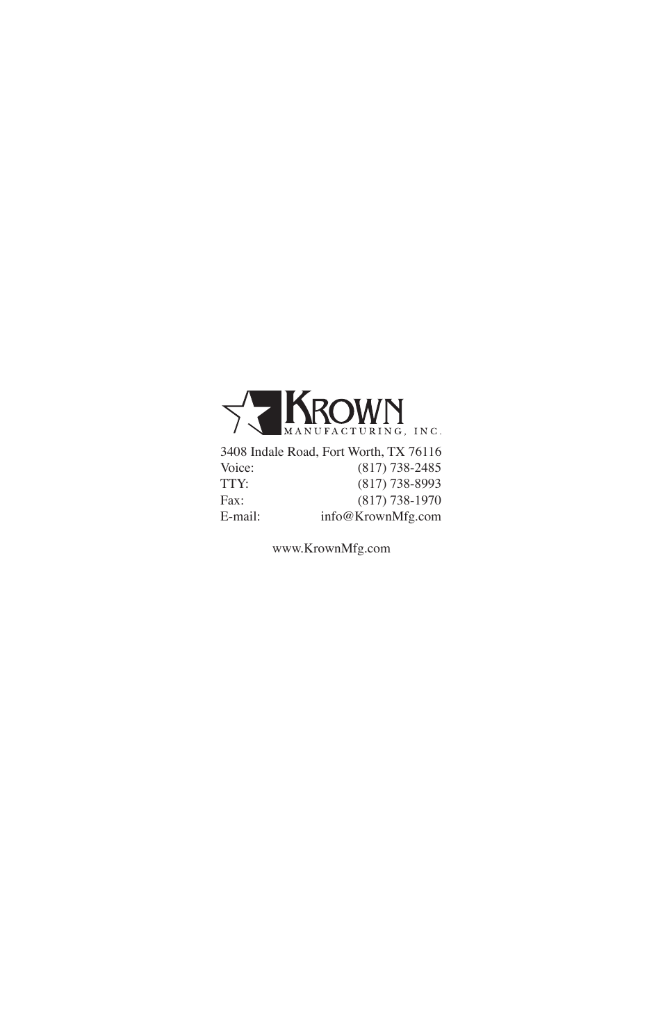 Krown Manufacturing K-EQ40 User Manual | Page 12 / 12