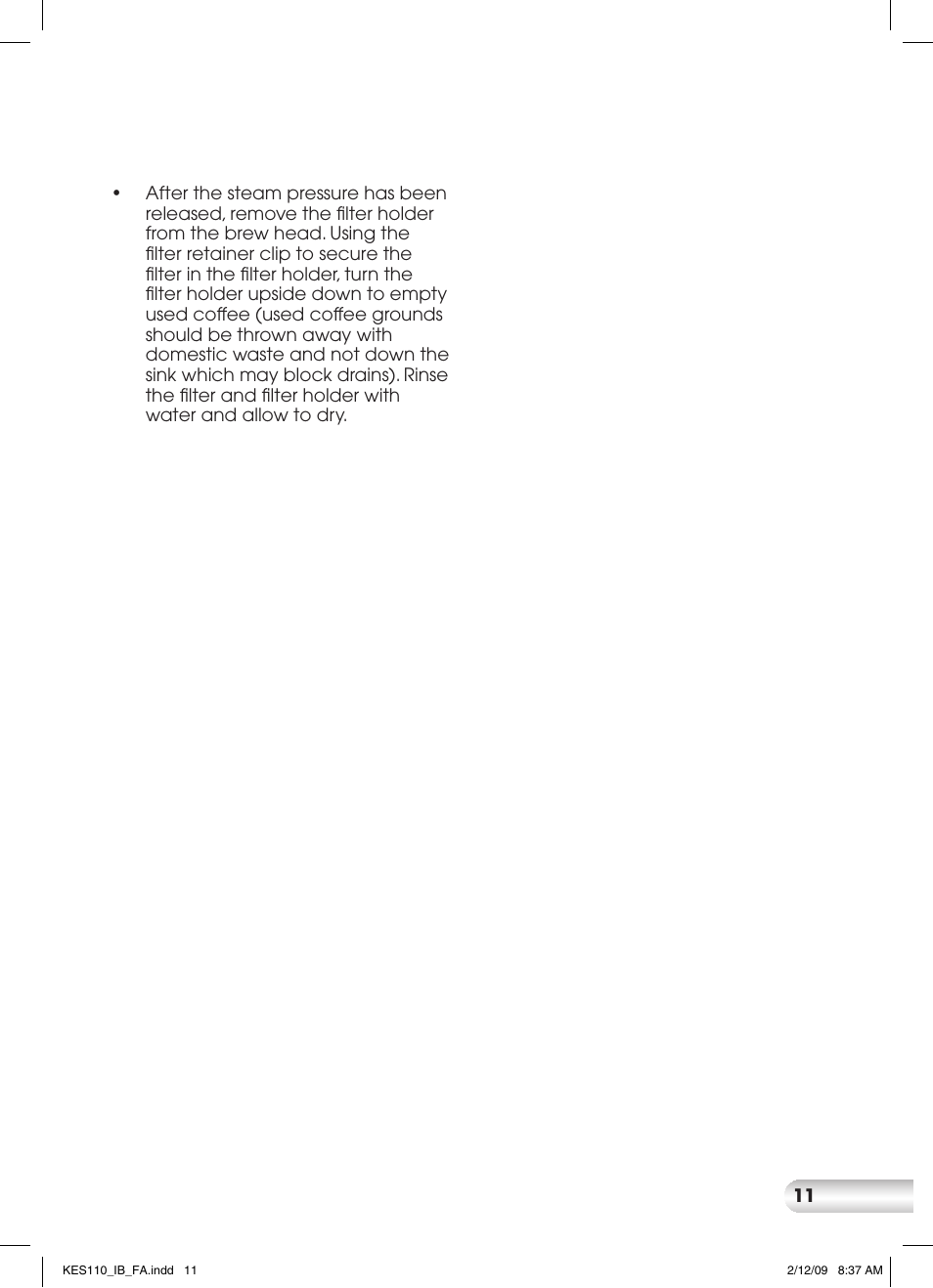 Kambrook EASY STEP KES110 User Manual | Page 11 / 20