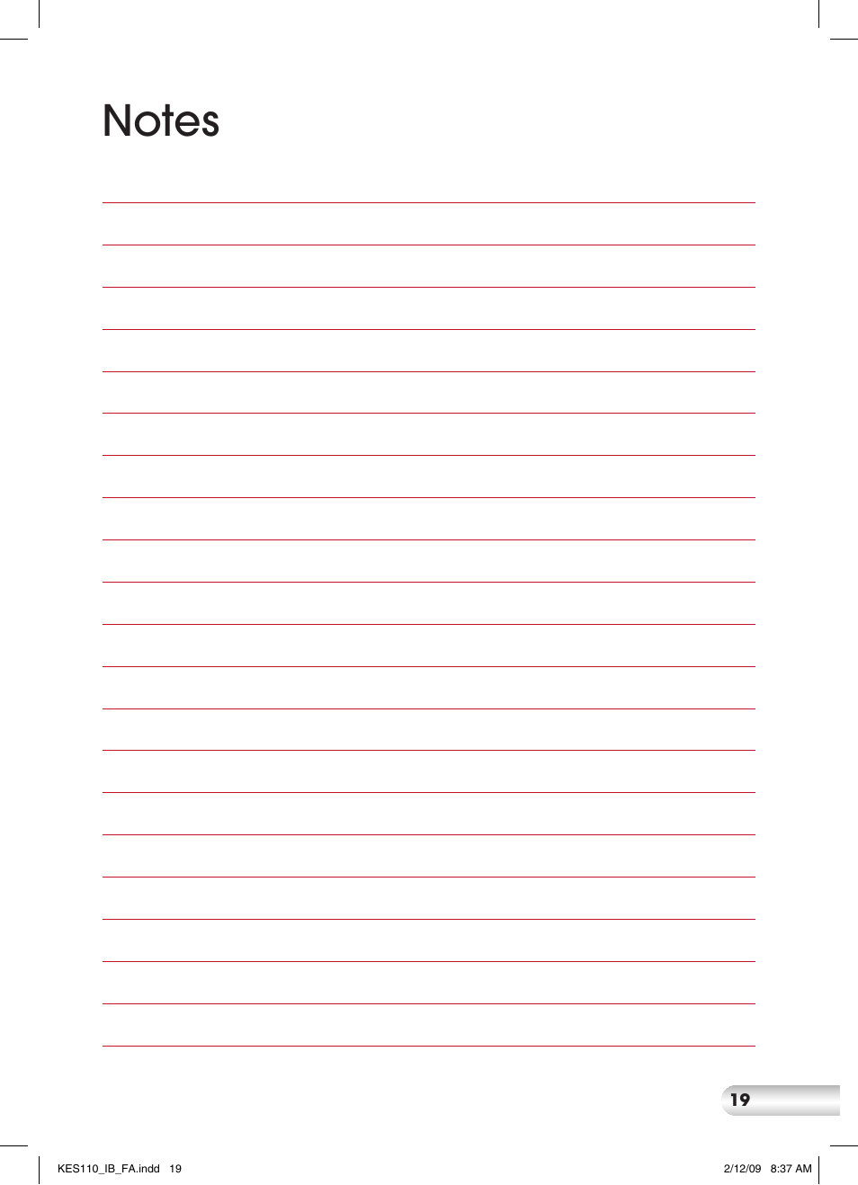 Kambrook EASY STEP KES110 User Manual | Page 19 / 20