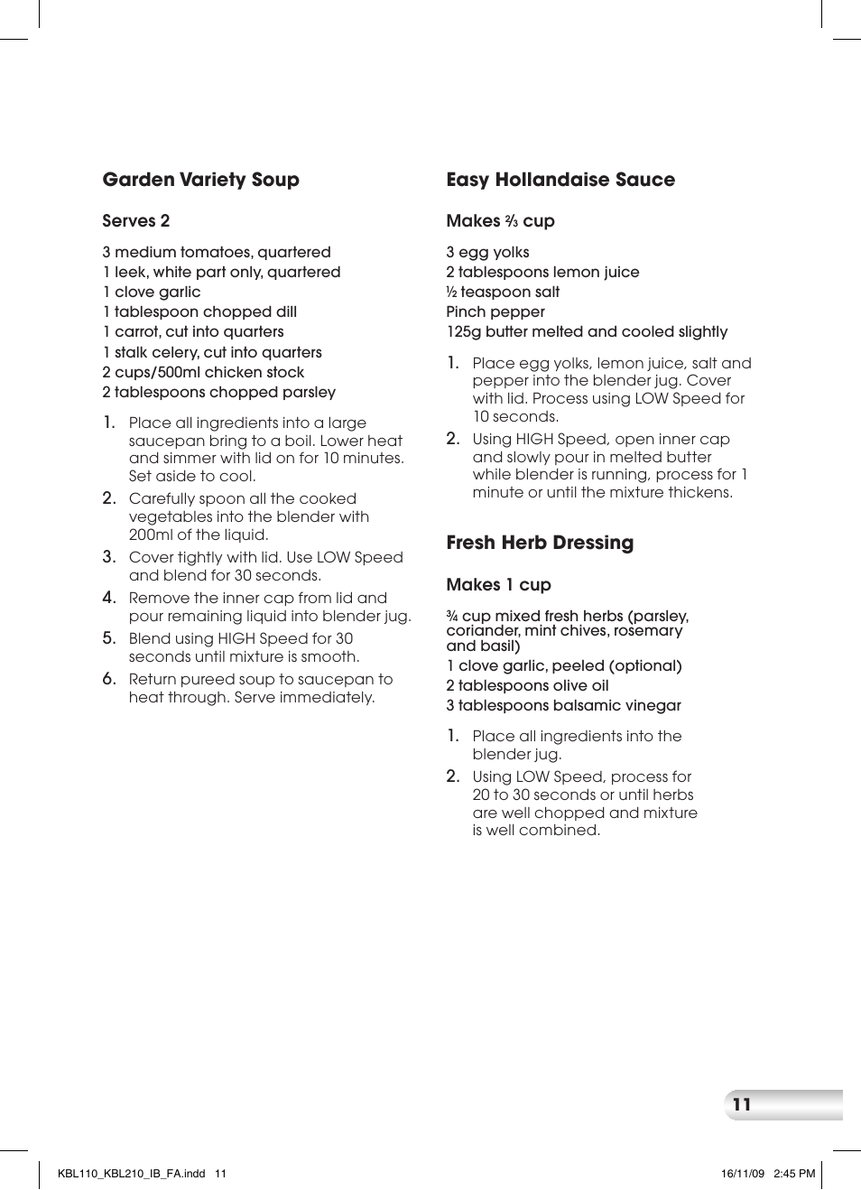 Kambrook KBL210 User Manual | Page 11 / 16