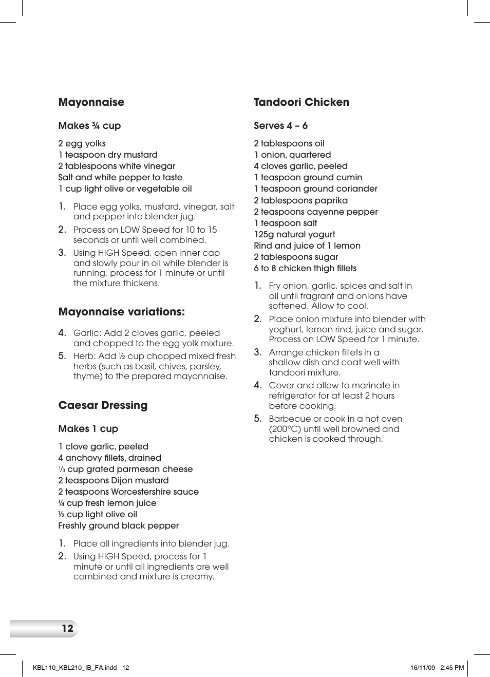 Kambrook KBL210 User Manual | Page 12 / 16