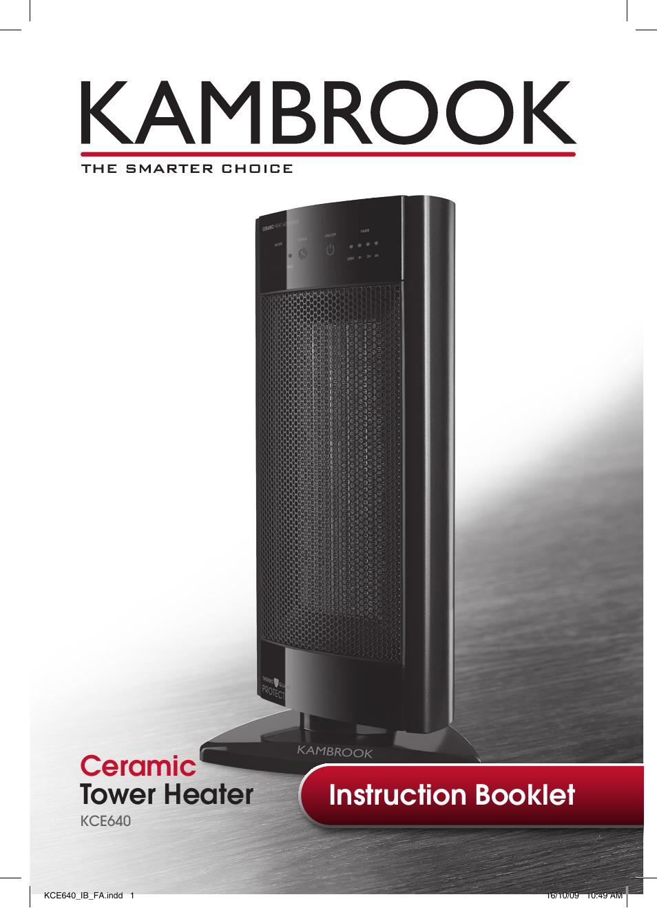 Kambrook CERAMIC KCE640 User Manual | 12 pages