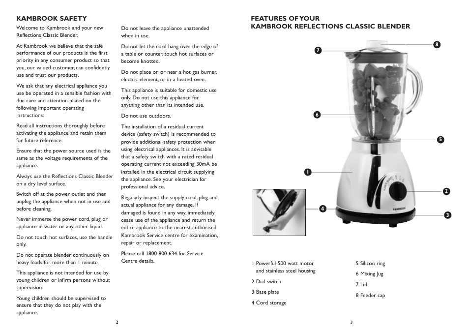 Kambrook KB815B User Manual | Page 2 / 6
