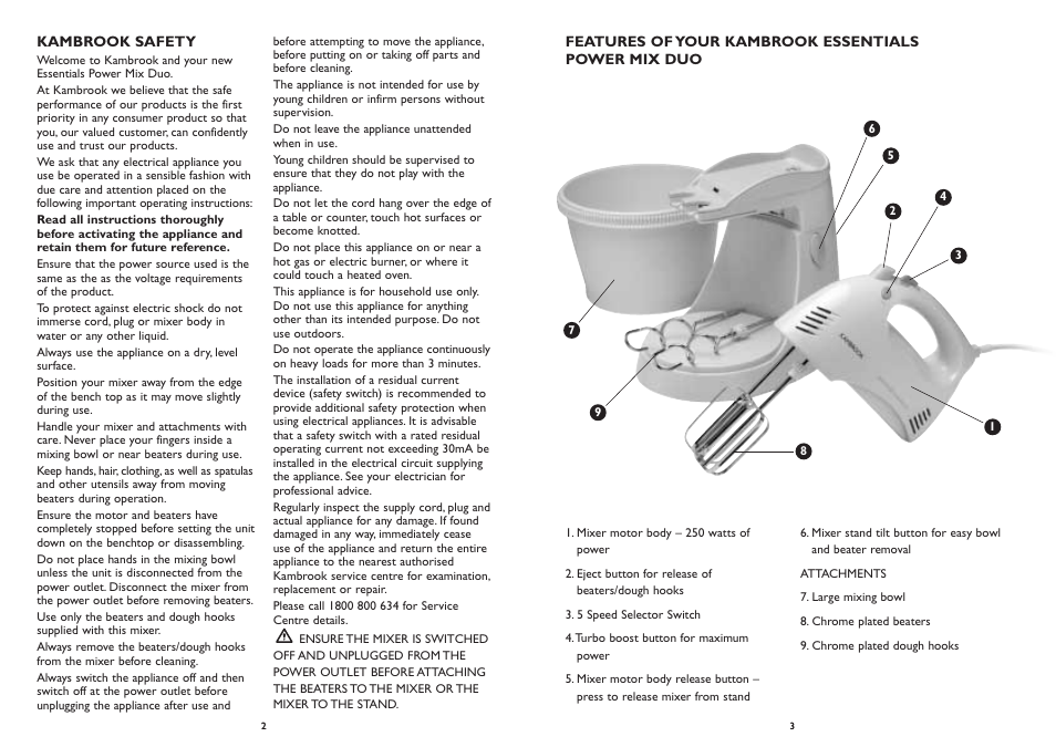 Kambrook KSM25 User Manual | Page 2 / 10