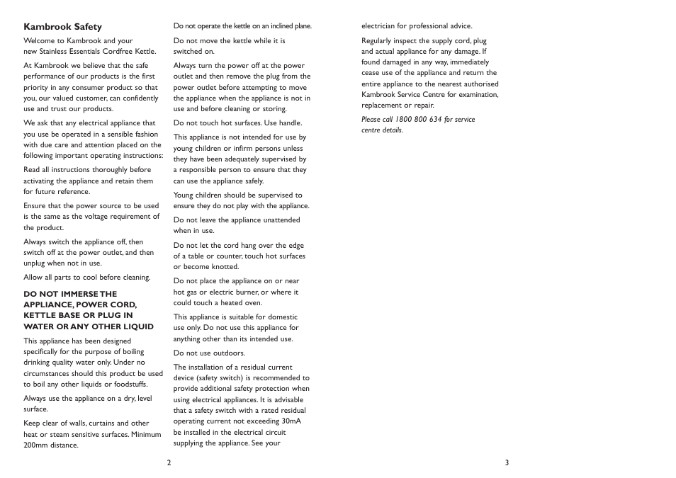 Kambrook KSK90 User Manual | Page 2 / 4