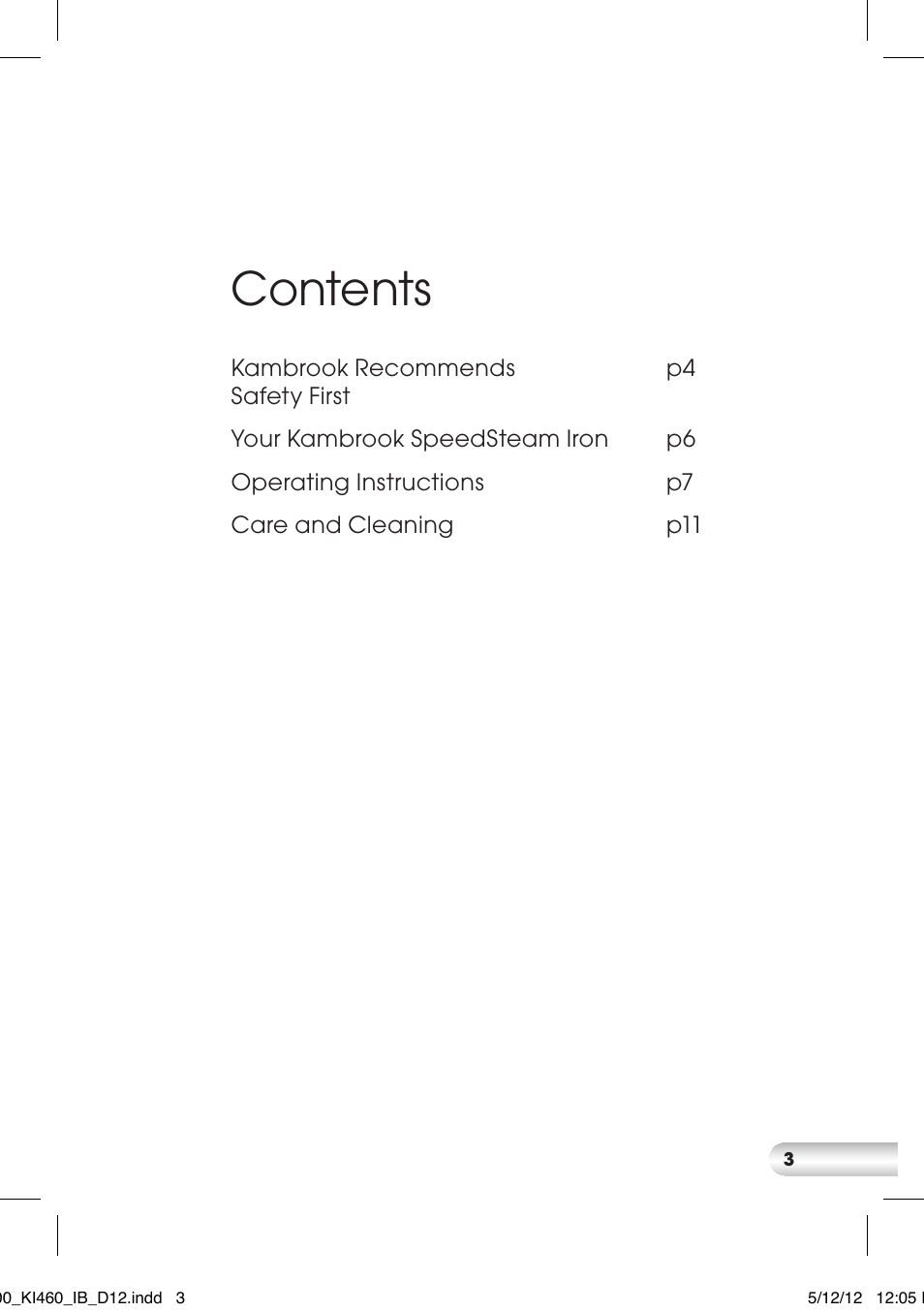 Kambrook KI400 User Manual | Page 3 / 12