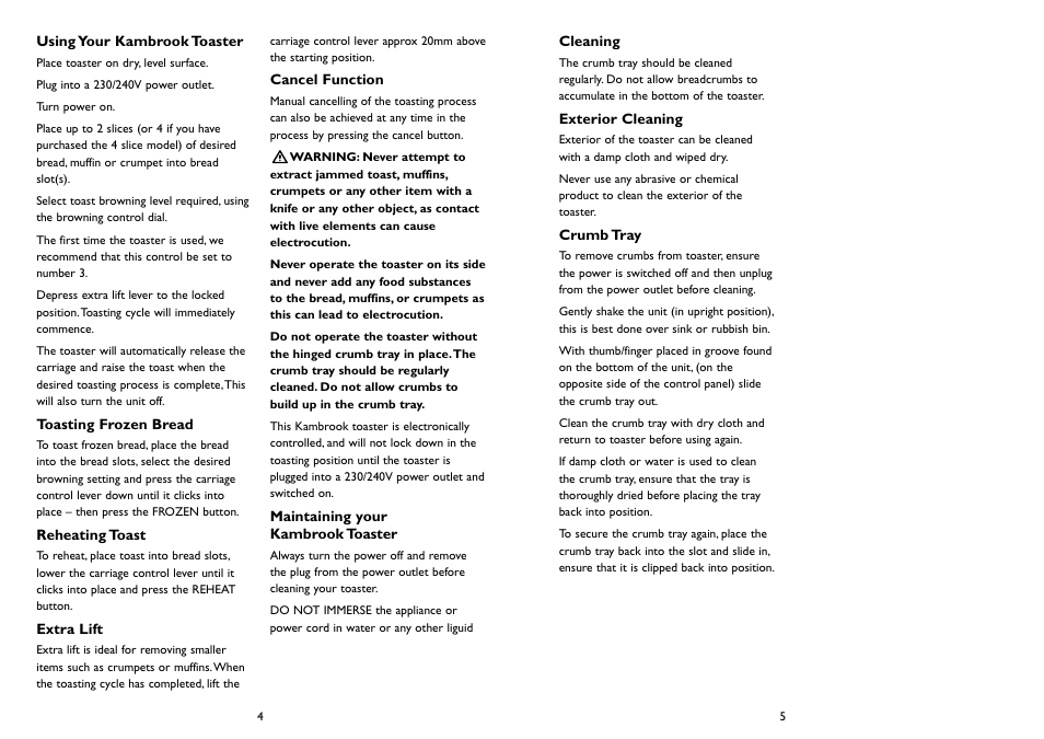 Kambrook KT97 User Manual | Page 3 / 4