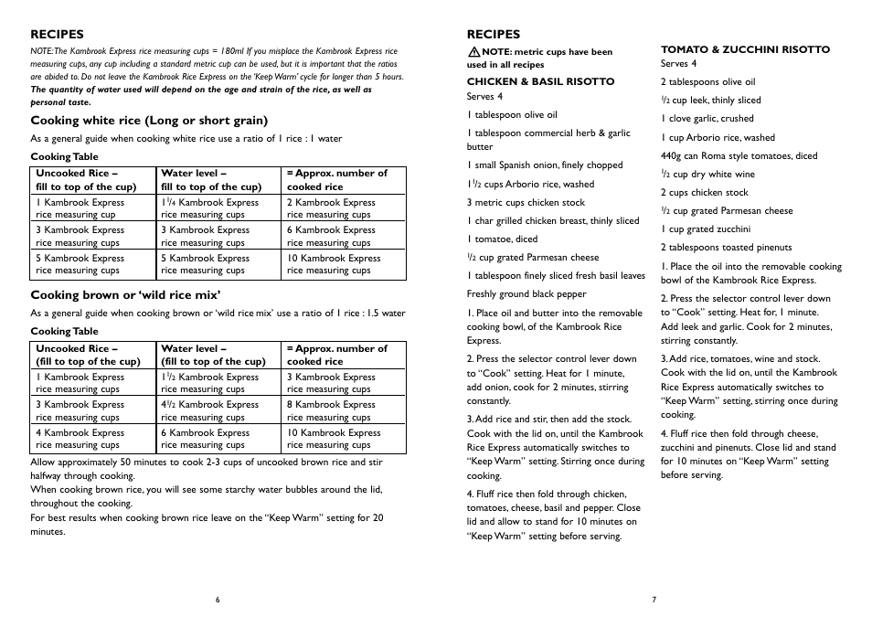 Kambrook Rice Express KRC5 User Manual | Page 4 / 8