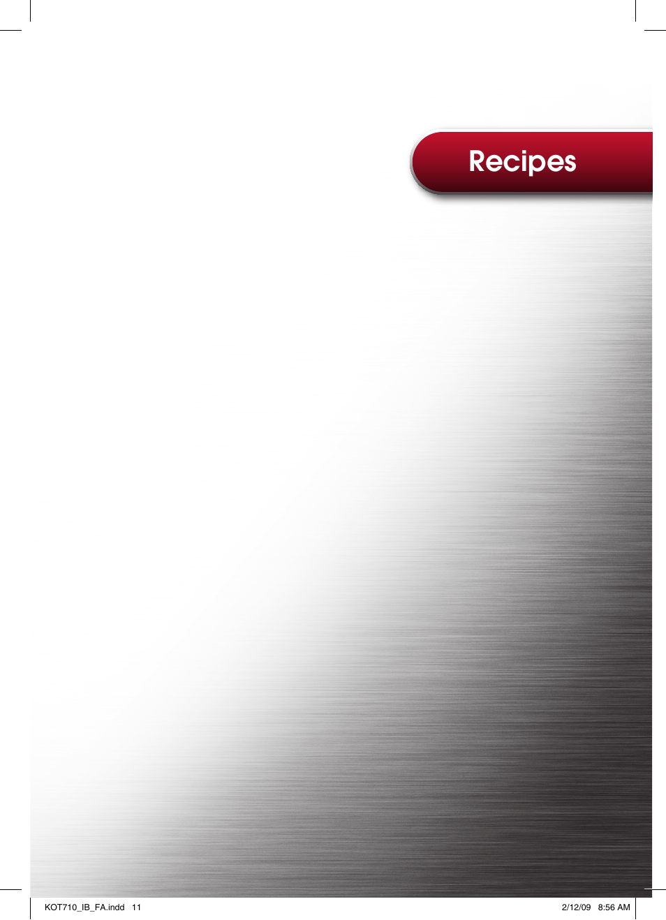 Recipes | Kambrook KOT710 User Manual | Page 11 / 20