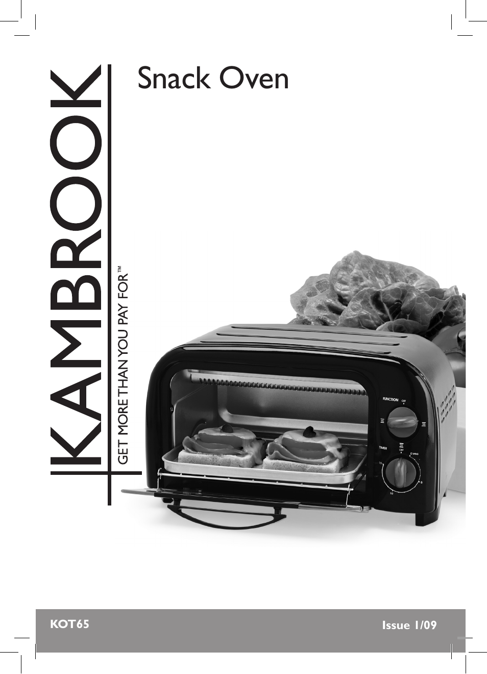 Kambrook SNACK OVEN KOT65 User Manual | 12 pages
