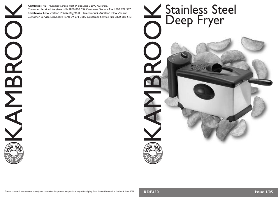Kambrook KDF450 User Manual | 6 pages