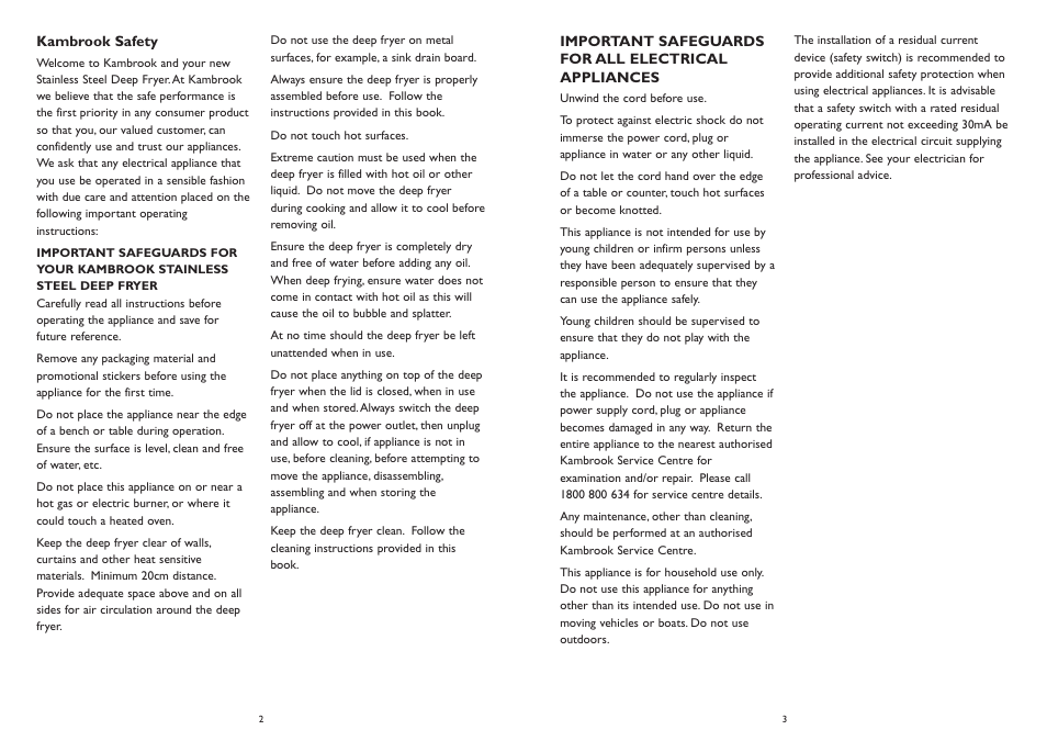 Kambrook KDF450 User Manual | Page 2 / 6
