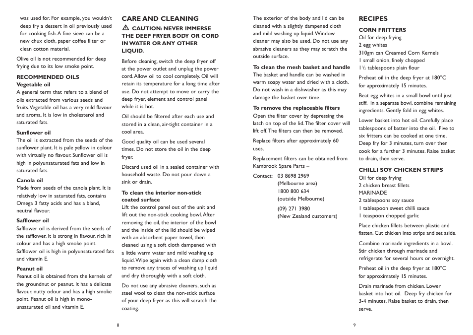 Kambrook KDF450 User Manual | Page 5 / 6