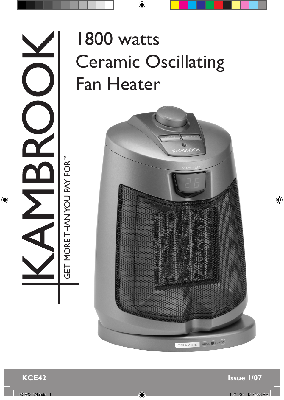 Kambrook KCE42 User Manual | 6 pages