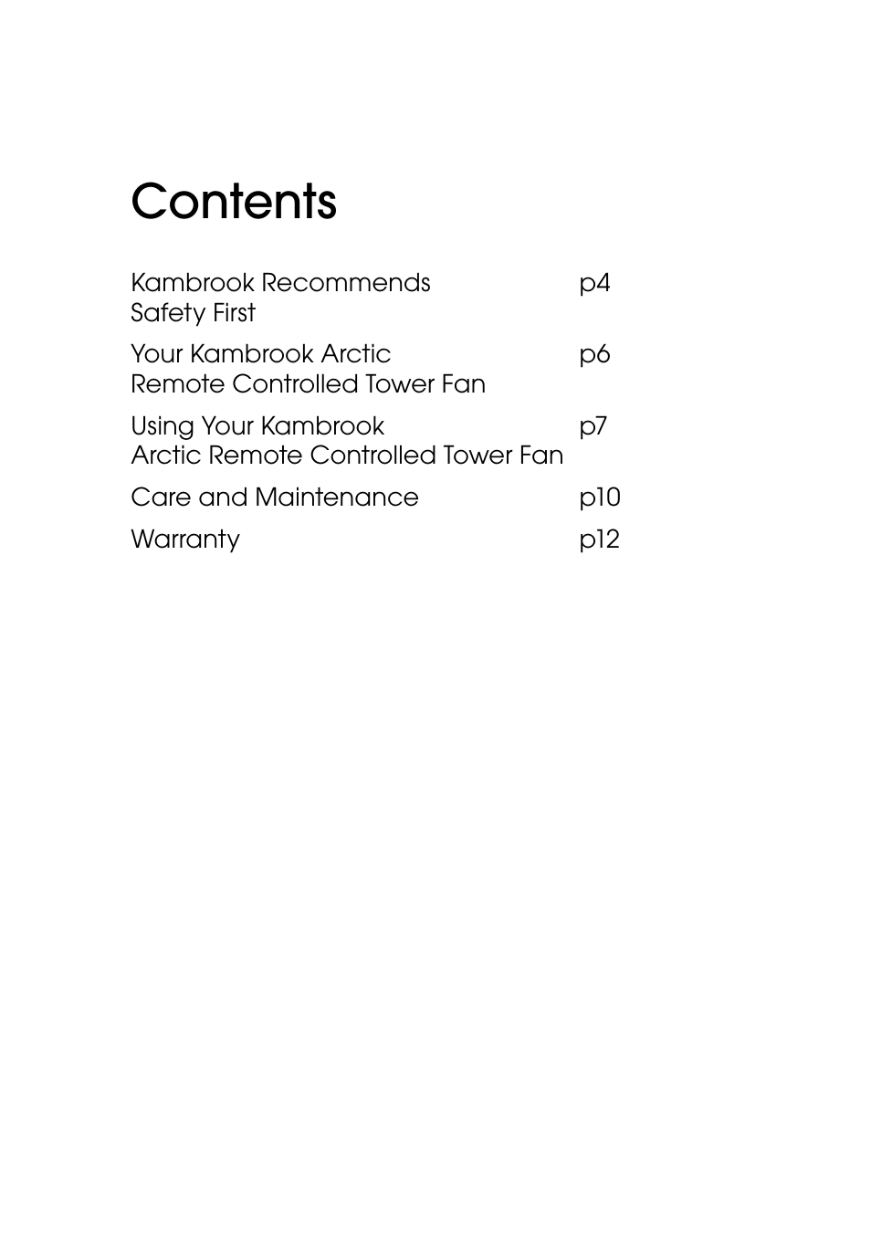 Kambrook ARCTIC KFA835 User Manual | Page 3 / 12