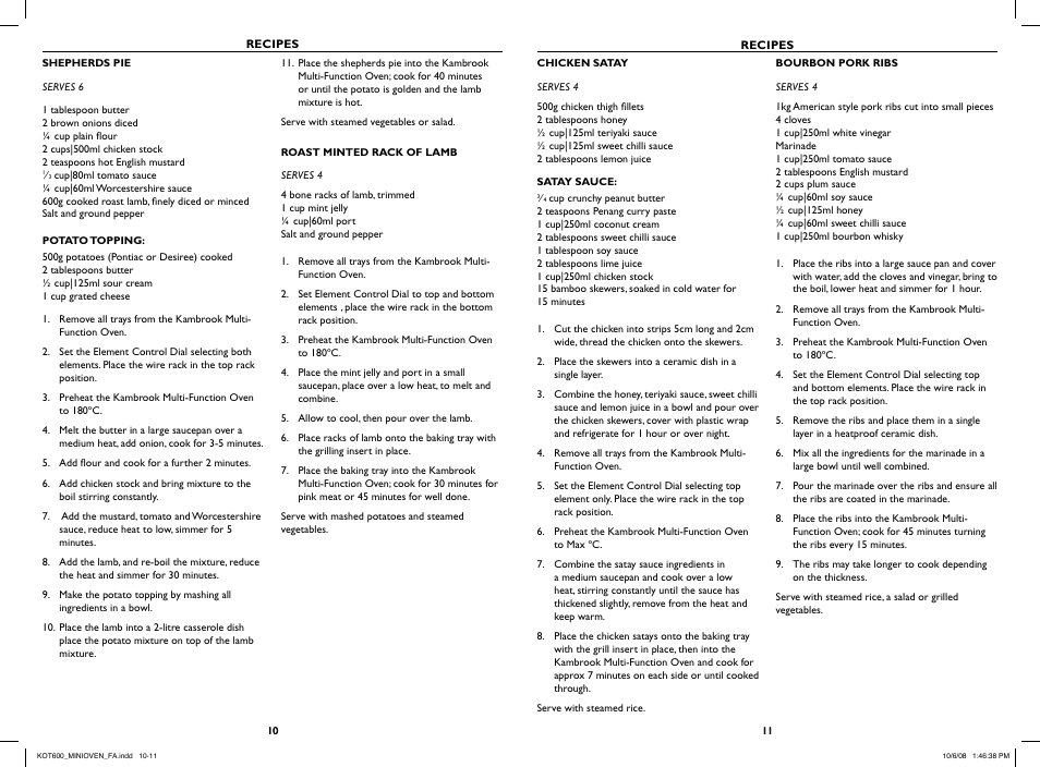 Kambrook KOT600 User Manual | Page 6 / 8