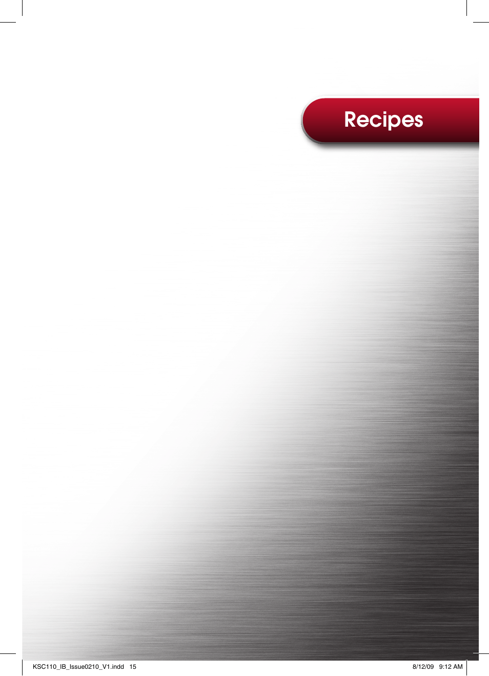 Recipes | Kambrook KSC110 User Manual | Page 15 / 28