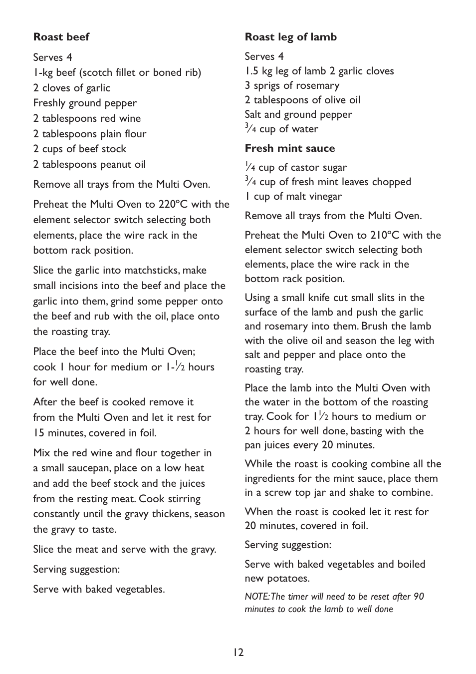 Kambrook KOT500 User Manual | Page 12 / 16