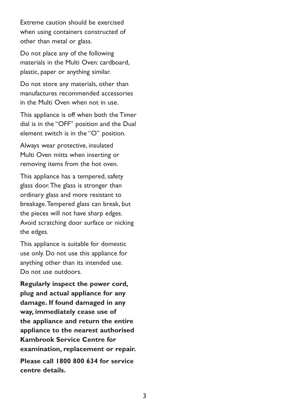 Kambrook KOT500 User Manual | Page 3 / 16