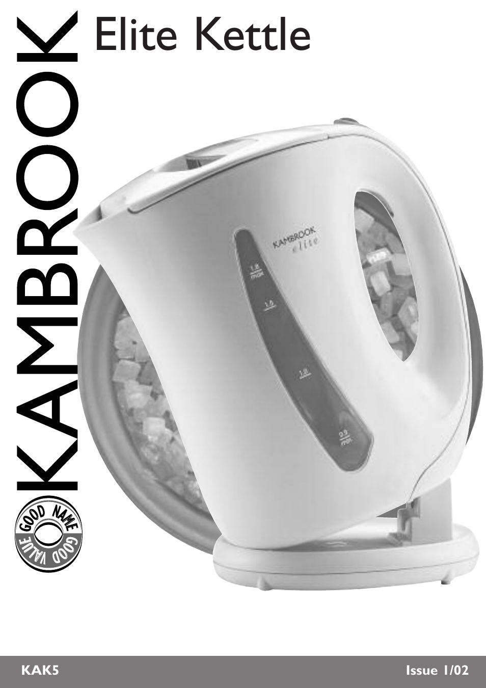 Kambrook Elite Kettle KAK5 User Manual | 8 pages