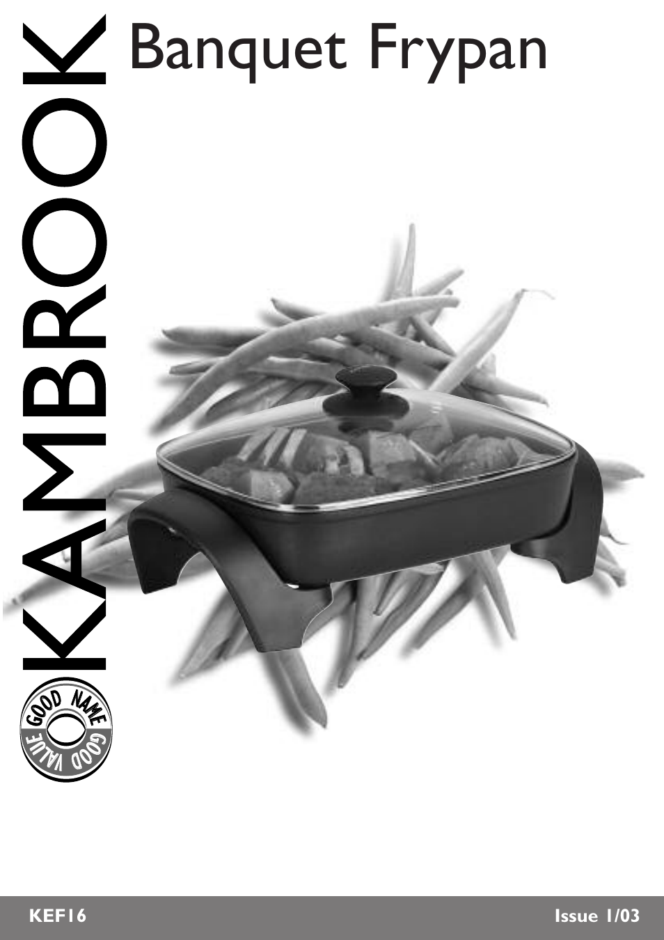 Kambrook Banquet Frypan KEF16 User Manual | 16 pages