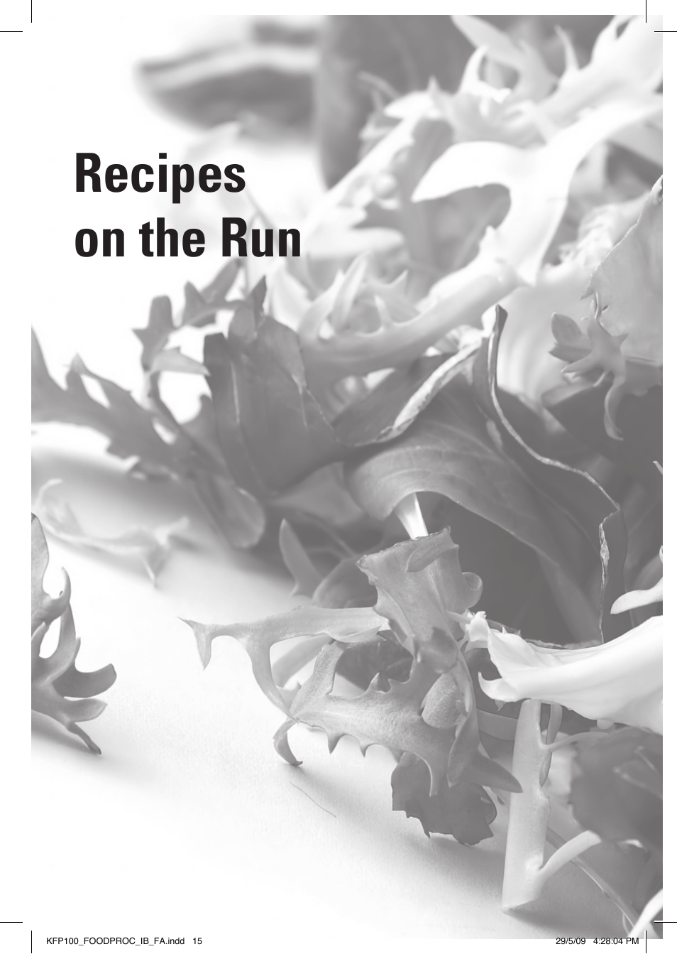 Recipes on the run | Kambrook KFP100 User Manual | Page 15 / 24