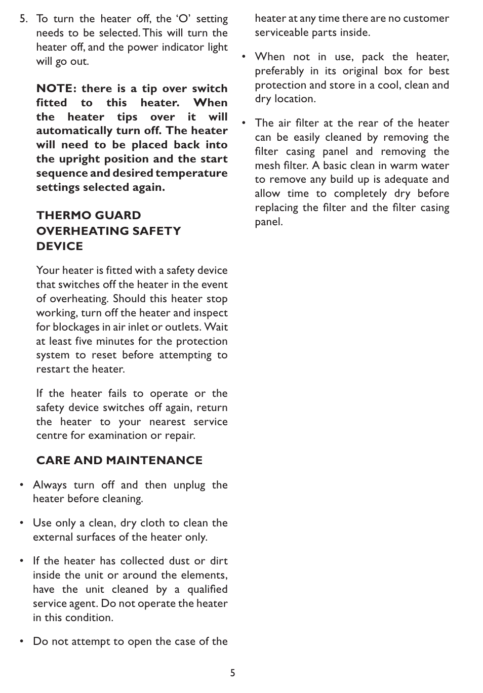 Kambrook KCE30 User Manual | Page 5 / 8