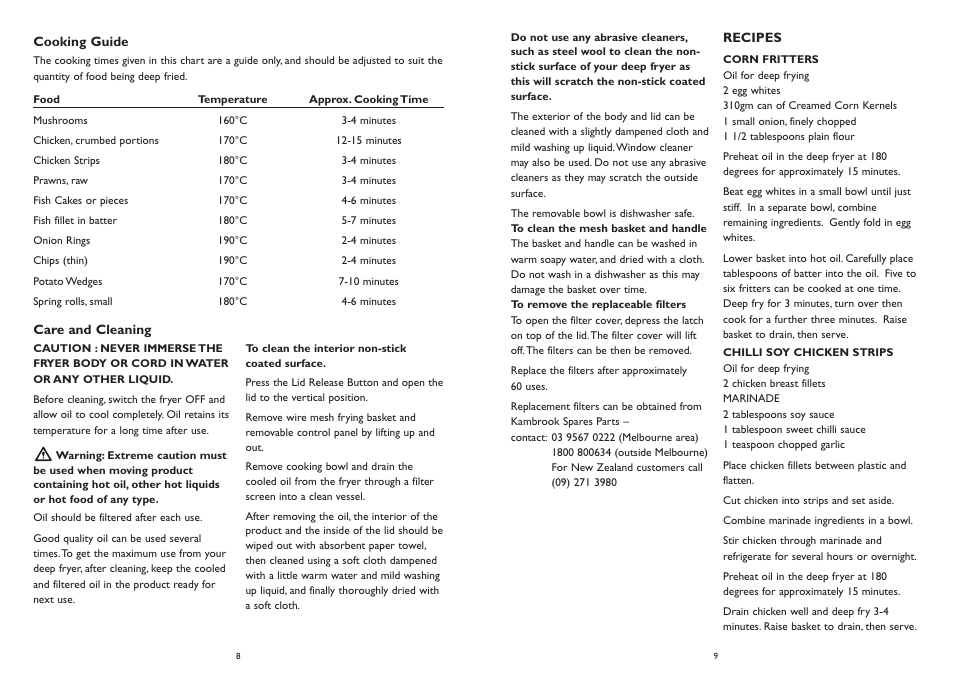 Kambrook KDF250 User Manual | Page 5 / 6